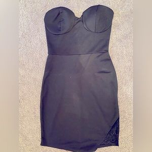 Black shirt cocktail dress